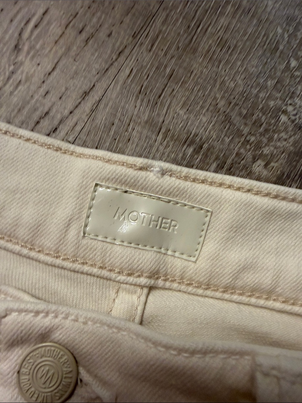 MOTHER THE TWISTER SKIMP JEAN IN CREAM PUFFS size 28 - Picture 6 of 10